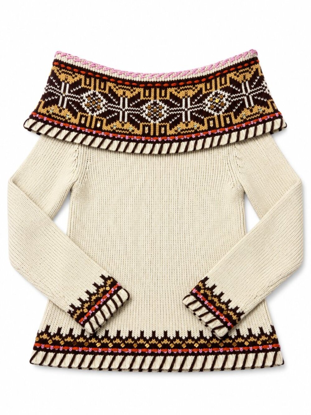 Bloomingdale's Off the Shoulder Knit Pullover Sweater